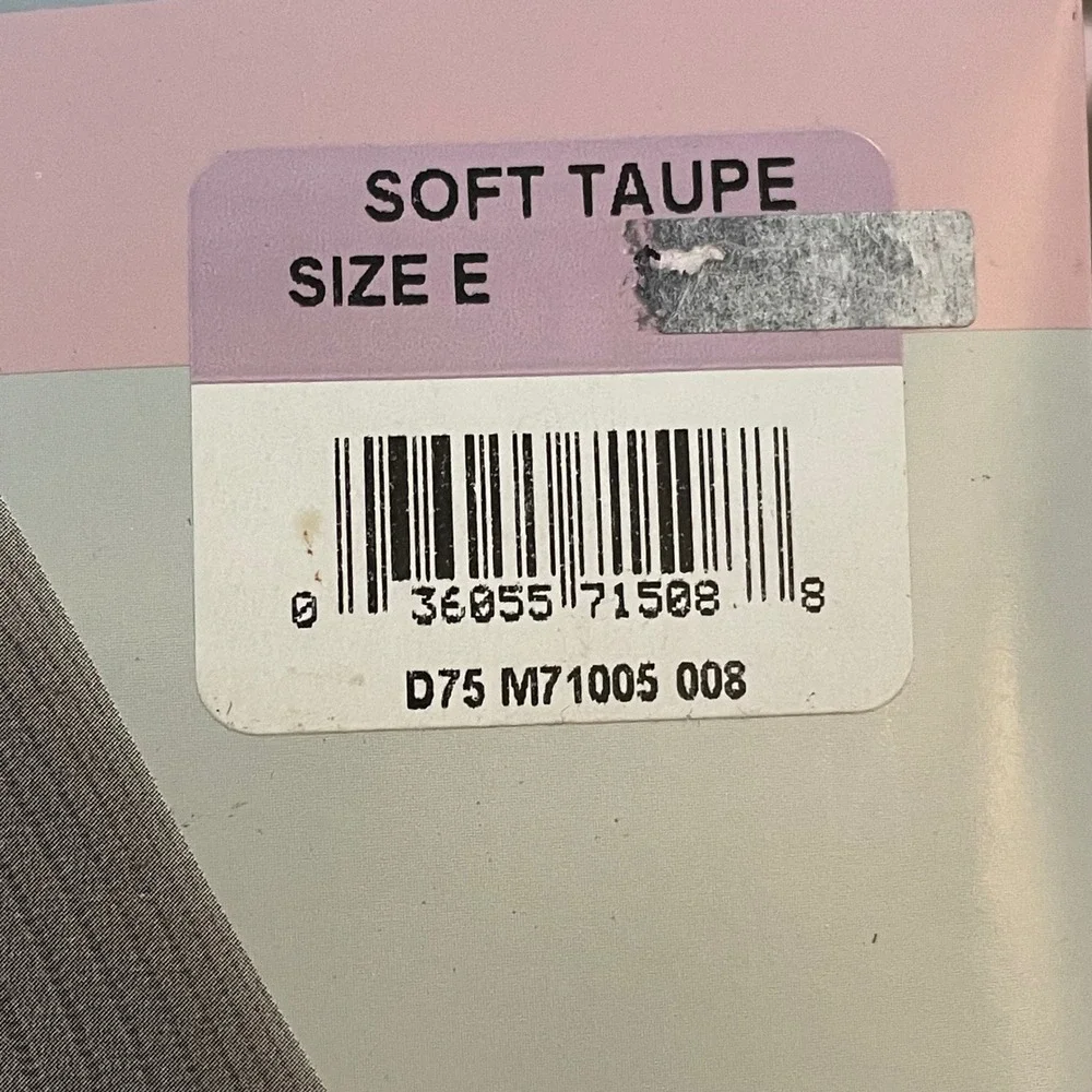 Hug Alon Nice Touch Daysheer Control Top Pantyhose Reinforce Toe Soft Taupe sz E